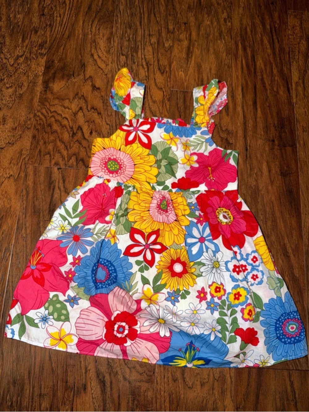 Girls Bright Floral Sundress in Multicolor